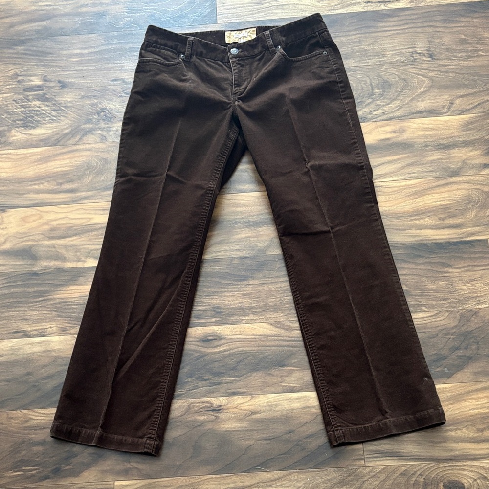J. Crew Corduroy Trousers Dark Brown Flare Jeans